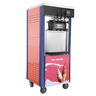 Good price Hôtel Soft Serve Ice Cream Maker 22-28L/H Automatique 3 saveurs machine à glaces commerciale pour les entreprises Yogurt cônes Hôtel en ligne