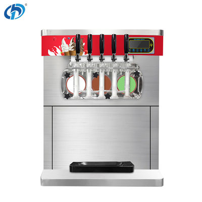 Good price 5 saveurs machine automatique de fabrication de crème glacée capacité de production continue 225-250 tasses / 100g réfrigérant R410a R134A en ligne