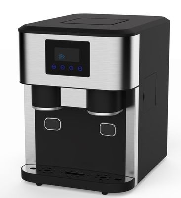 Good price Fabricant de glace électrique de 18 kg de capacité de 2 litres de réservoir d'eau portable avec distributeur d'eau froide et acier inoxydable glacé broyé en ligne