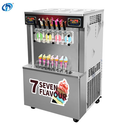 Good price Capacité de production continue 540 tasses /70g Machine à glaces à serveuse douce 7 saveurs Automatique de la crème glacée au yogourt en ligne